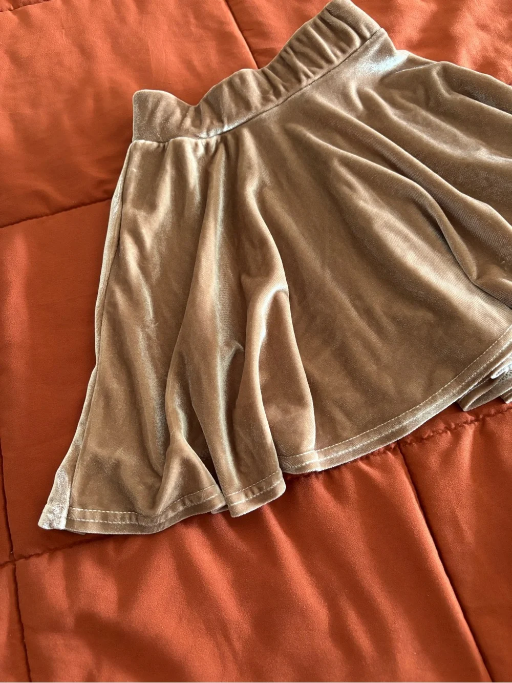 Cute girls velvet special occasion skater skirt style